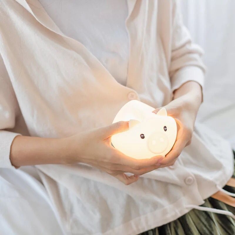 pig induction energy-saving led night light baby feeding bedroom eye protection night light