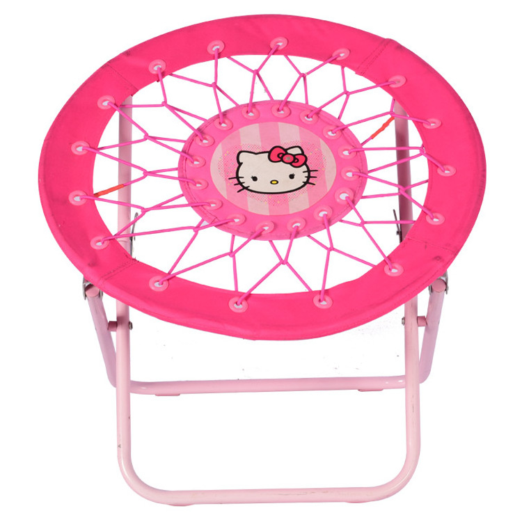 Portable Pink Cartoon Foldable Outdoor Beach Bungee Chair for Outdoor Furniture Use