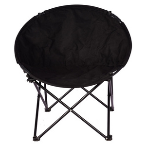 Black Foldable Moon Chair Adult Casual Garden Seat Padded for Outdoor Furniture Camping or Park Use for Bedroom Outdoor Use