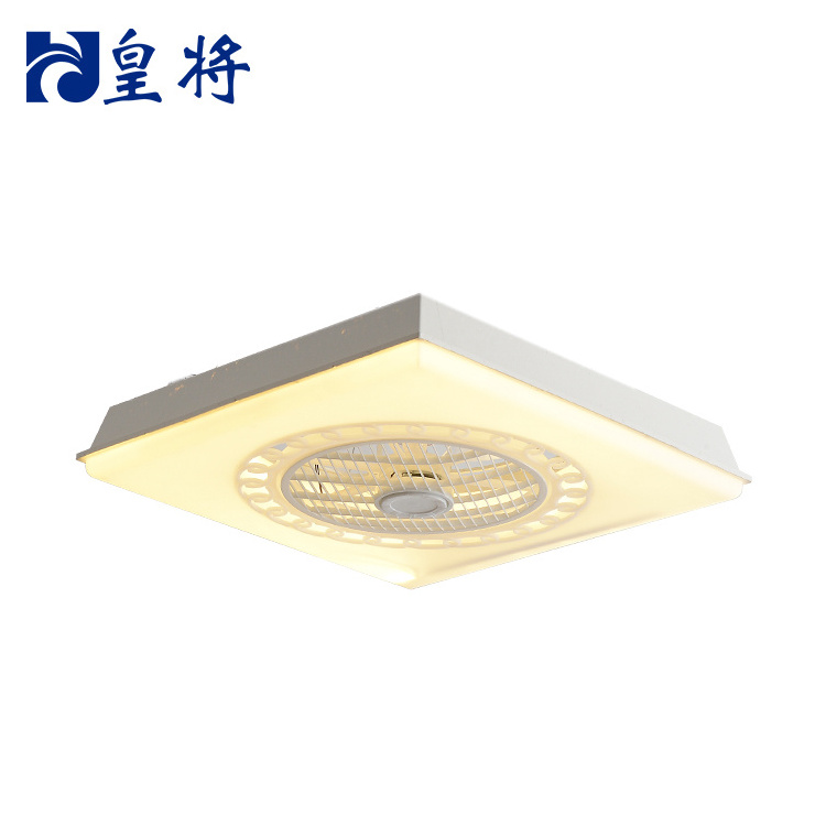 New Design 3 Wind Speed Adjustable Remote Control ABS Square Shape Led Ceiling Fan With Light