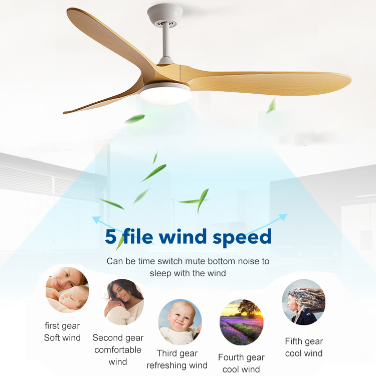 42 Inch 52 Inch 60 Inch Home Luxury Decorative ABS Blade DC Motor Remote Control Modern Bldc Led Ceiling Fan With Light