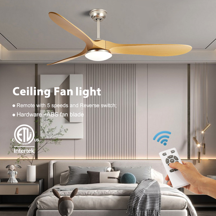 42 Inch 52 Inch 60 Inch Home Luxury Decorative ABS Blade DC Motor Remote Control Modern Bldc Led Ceiling Fan With Light