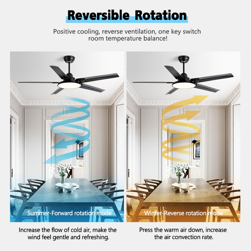 Philippines 52 Inch 56 Inch Home Decorative Iron 5 Blades Remote Control Modern Mute Bldc Ceiling Fan With Light