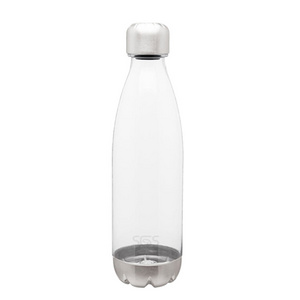 cheap gift BPA free  650ml/20OZ single wall plastic cola shape drinking water bottle 304 stainless steel lid