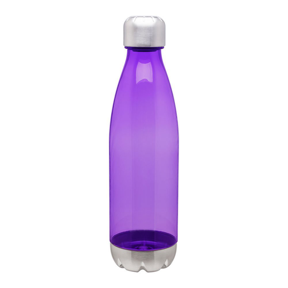 cheap gift BPA free  650ml/20OZ single wall plastic cola shape drinking water bottle 304 stainless steel lid