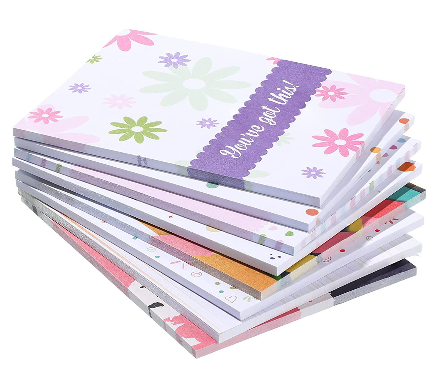 High Quality Custom Printed Memo Pads Self Adhesive Tear Off Multi Color Sticky Notes for School Office Supplies