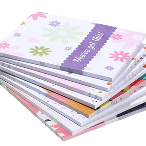 High Quality Custom Printed Memo Pads Self Adhesive Tear Off Multi Color Sticky Notes for School Office Supplies