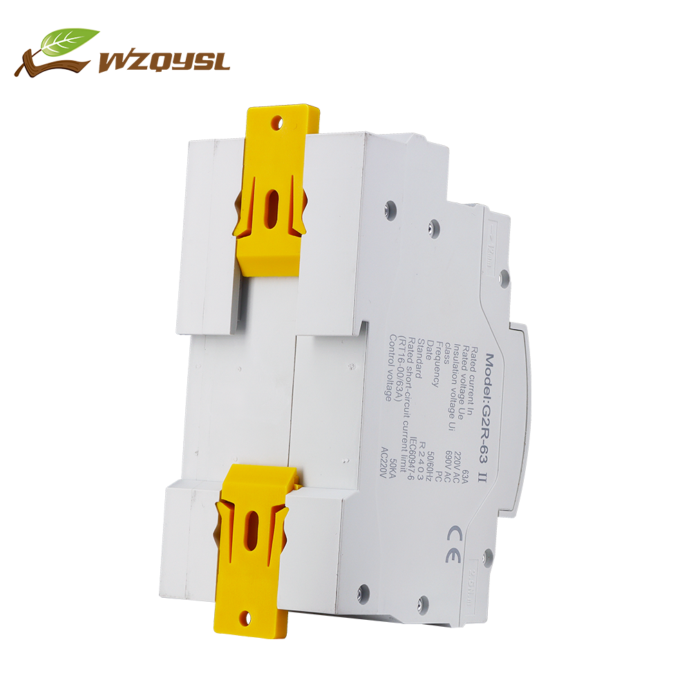 WZQY 220VAC 63A 2P three-phase dual power automatic transfer switch solar generator automatic transfer switch ATS