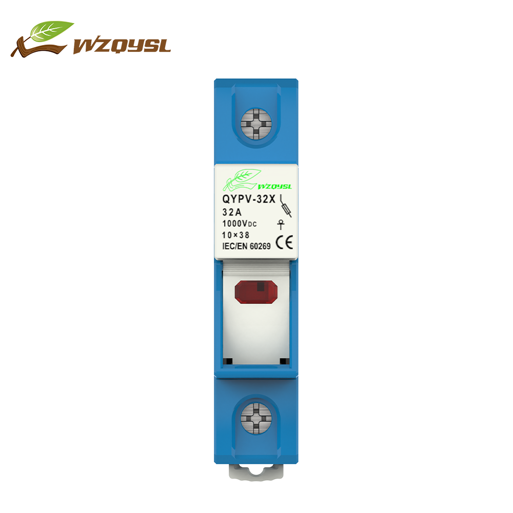 WZQYSL QYPV-32X Solar PV Din rail fuse holder for fuse link 10*38mm 1000V 15amp dc fuse 25A