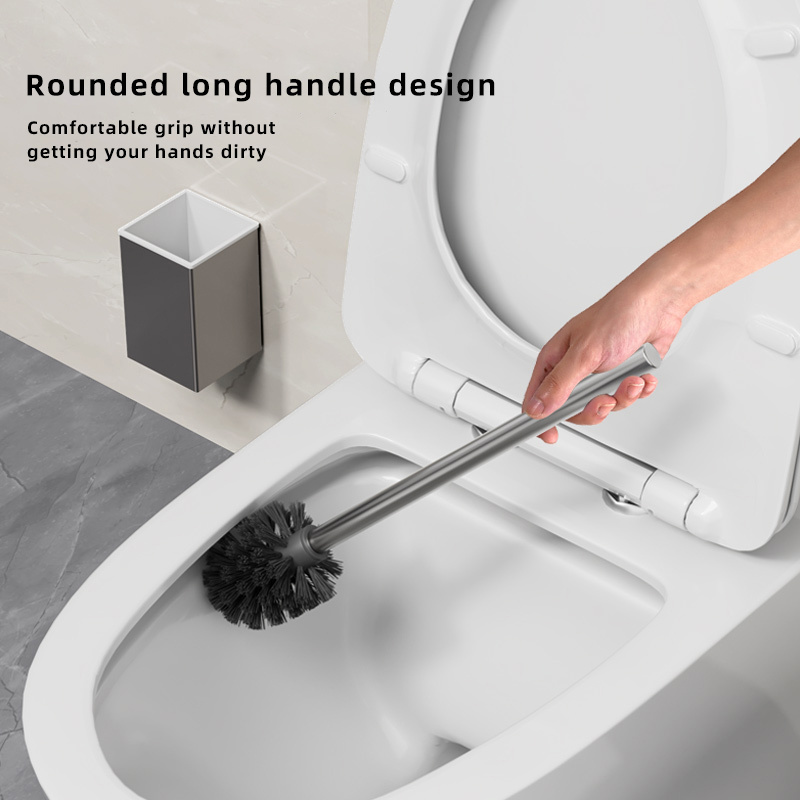 Bathroom Toilet Stainless Steel Bathroom Cleaning Toilet Brush And With Holder Set