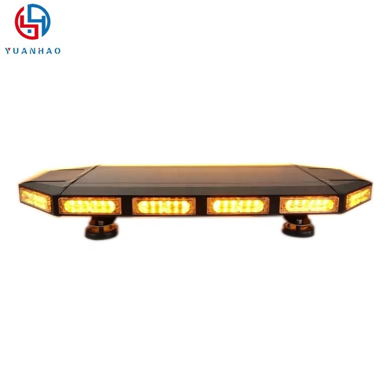 84W Amber LED Mini Light Bar Waterproof Magnetic Roof Top Mount Emergency Strobe Warning Flashing Light Bar for Trucks forklift