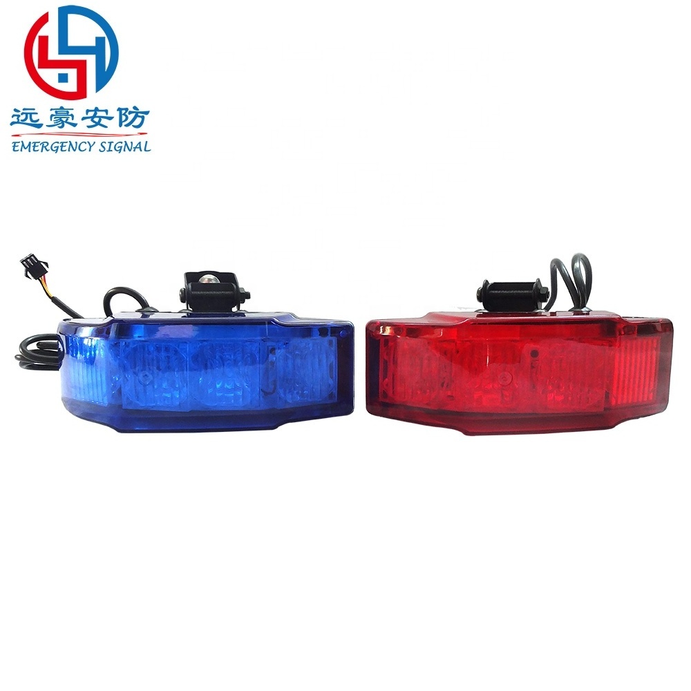 YUANHAO 12 volt led lights motorcycles high power 1W red blue motorcycle safety light emergency motorcycle front warning light