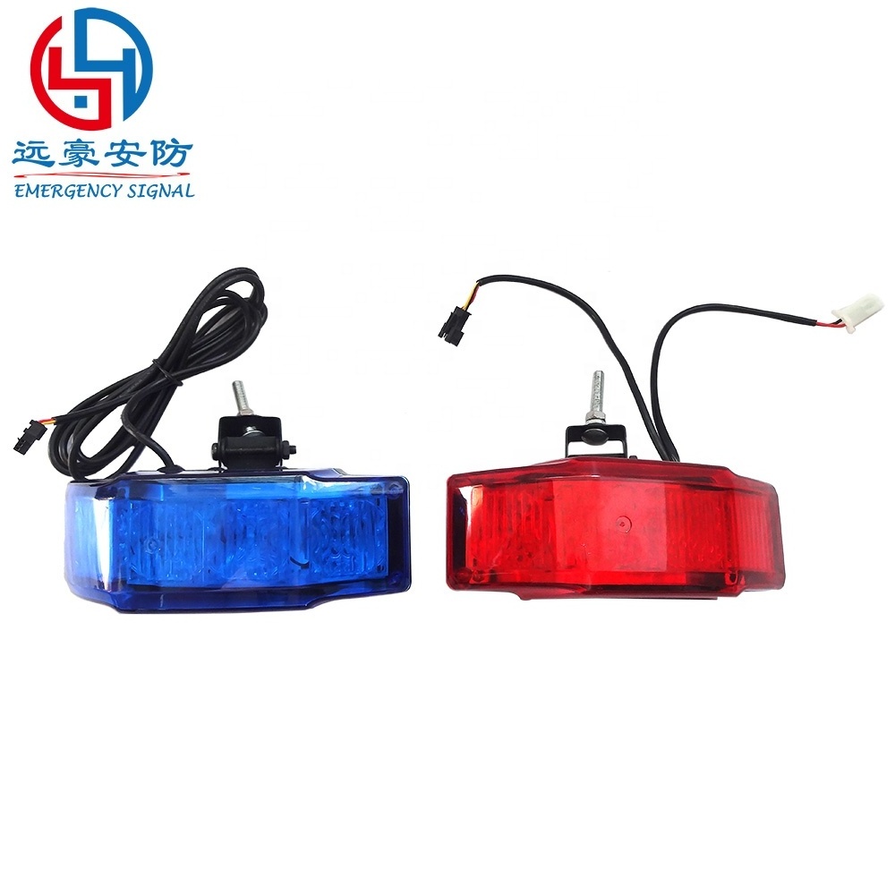 YUANHAO 12 volt led lights motorcycles high power 1W red blue motorcycle safety light emergency motorcycle front warning light