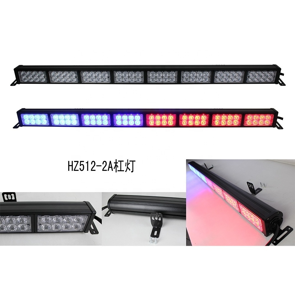 48 inch traffic advisor light bar 3 watt high power led warning light bar Dual color directional emergency light bar amber