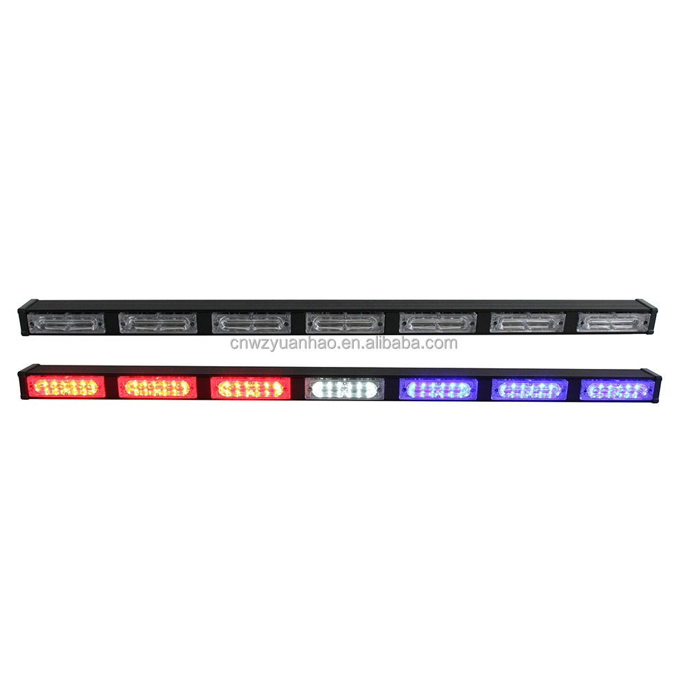 48 inch traffic advisor light bar 3 watt high power led warning light bar Dual color directional emergency light bar amber