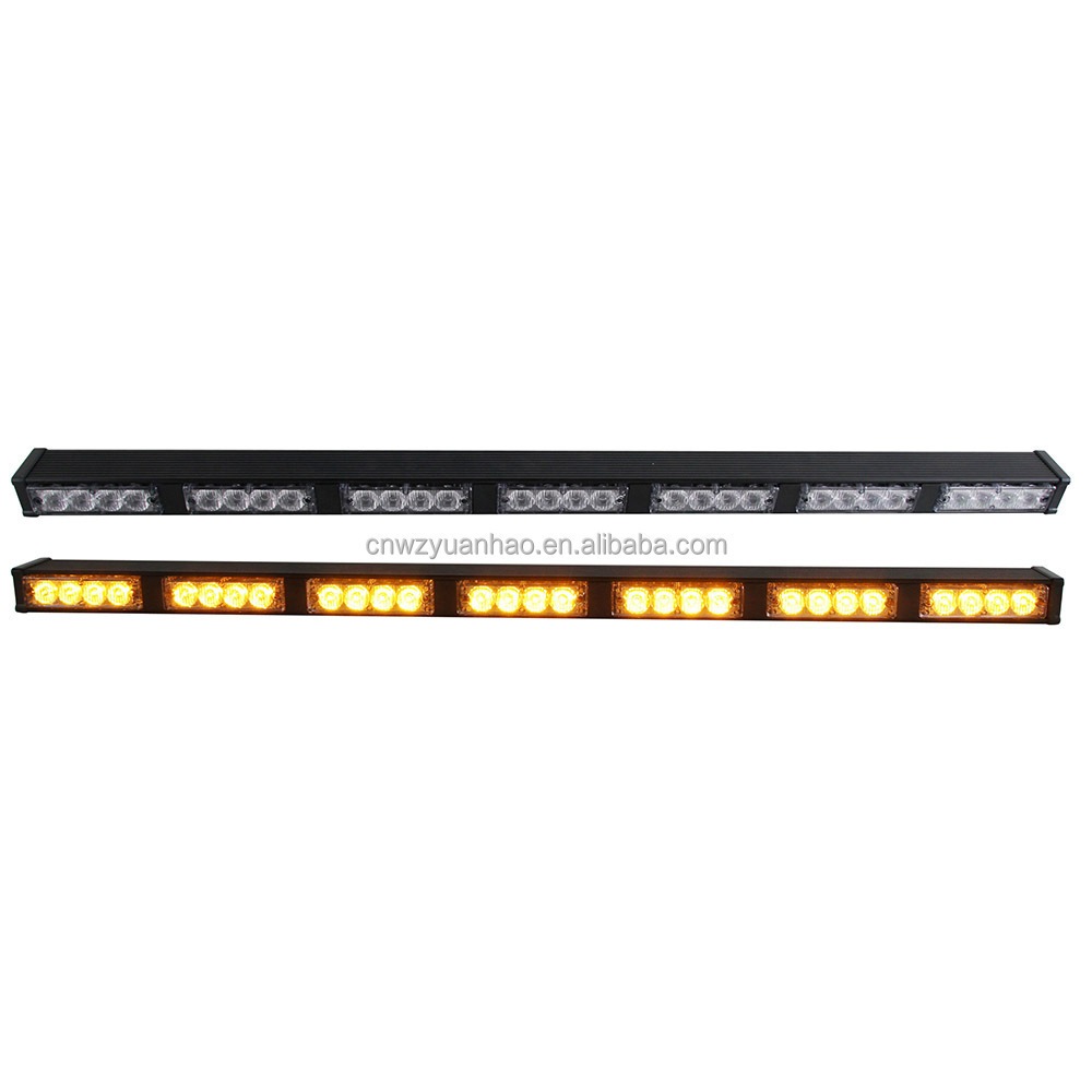 48 inch traffic advisor light bar 3 watt high power led warning light bar Dual color directional emergency light bar amber