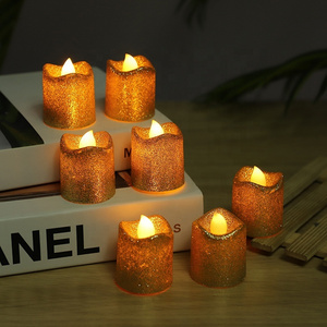 Waterproof Reusable Glitter Flameless Led Candles Tea Light Electric Candle Home Party Decoration Light