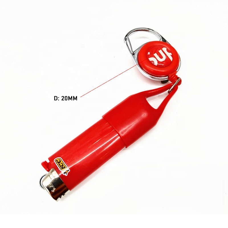 Wholesale Acrylic Epoxy Custom Mini Key Chain Lighter Sleeve Cover Retractable 60cm/23.5 inch Regular Lighter Holder