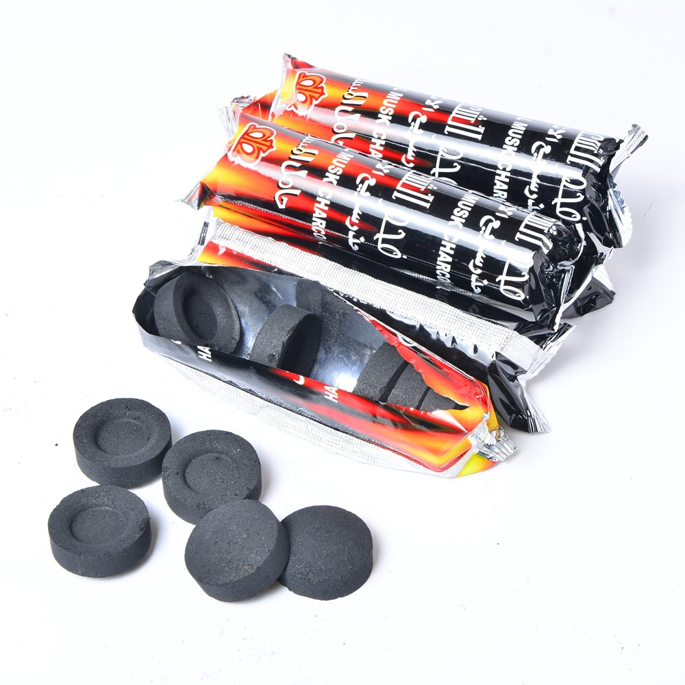 Original Smoke Char Coal Fast And Long Burning Time Shisha Hookah Charcoal Round 33mm