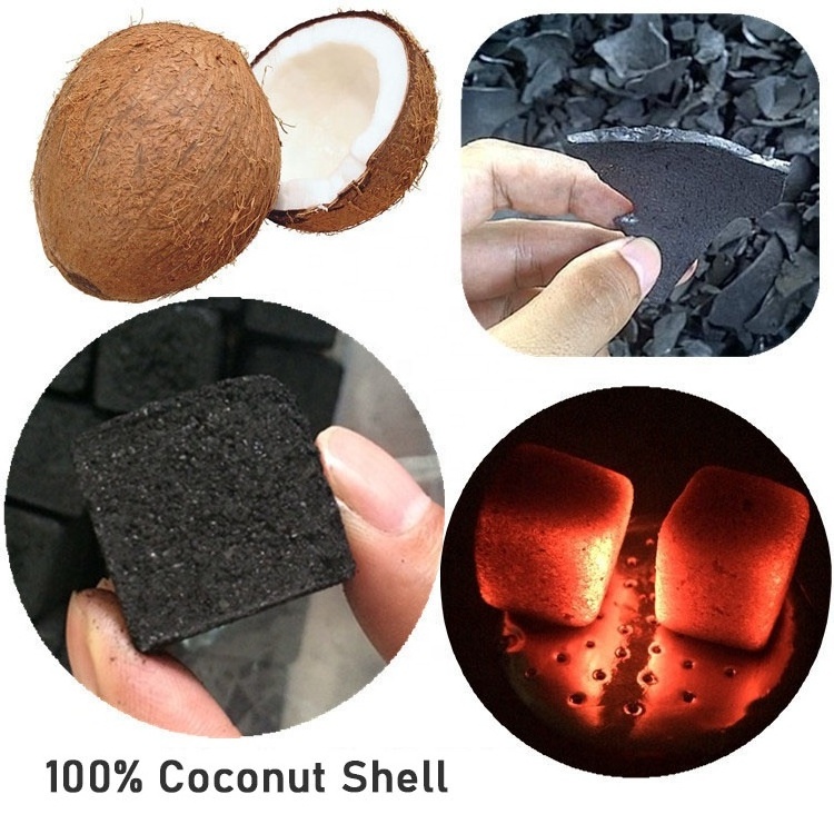 48/72/96 Cubes Pack Nature Coco Coal Hookah Shisha Smoking Accessories For Charcoal Stove Burner