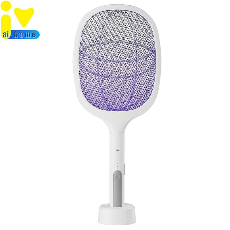 2022 New Electronic Fly Swatter Powerful Grid Mosquito Fly Killer Machine Trap Lamp