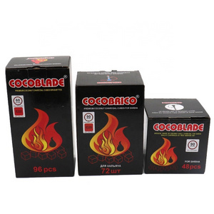 48/72/96 Cubes Pack Nature Coco Coal Hookah Shisha Smoking Accessories For Charcoal Stove Burner