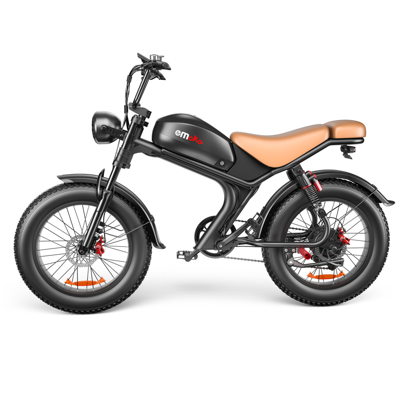 2 Seats Full Suspension 1000W Chopper Ebike 20*4inch Motorcycle Fat Tire USA Warehouse Electric Bikes