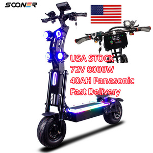 USA STOCK  8000W 72 V  55mph Dual motor E scooter powerful scooters off road electric scooter