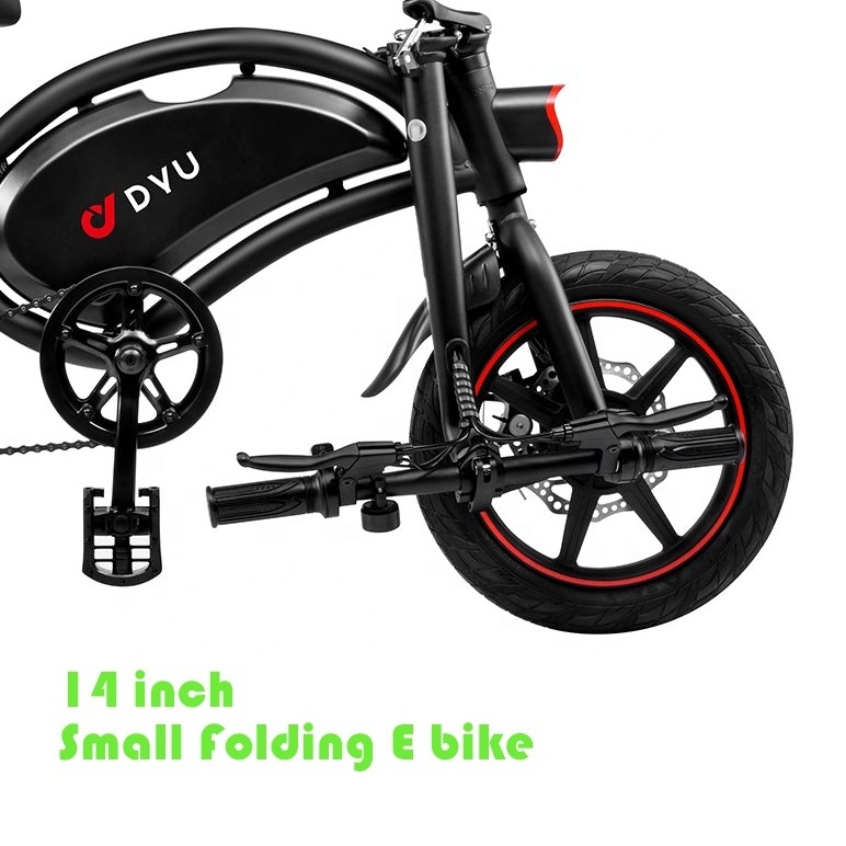 Dyu D3F 14inch Cheap Foldable mini Smart E bike Fashion E bike Electric Bicycle Ebike 250W 10AH