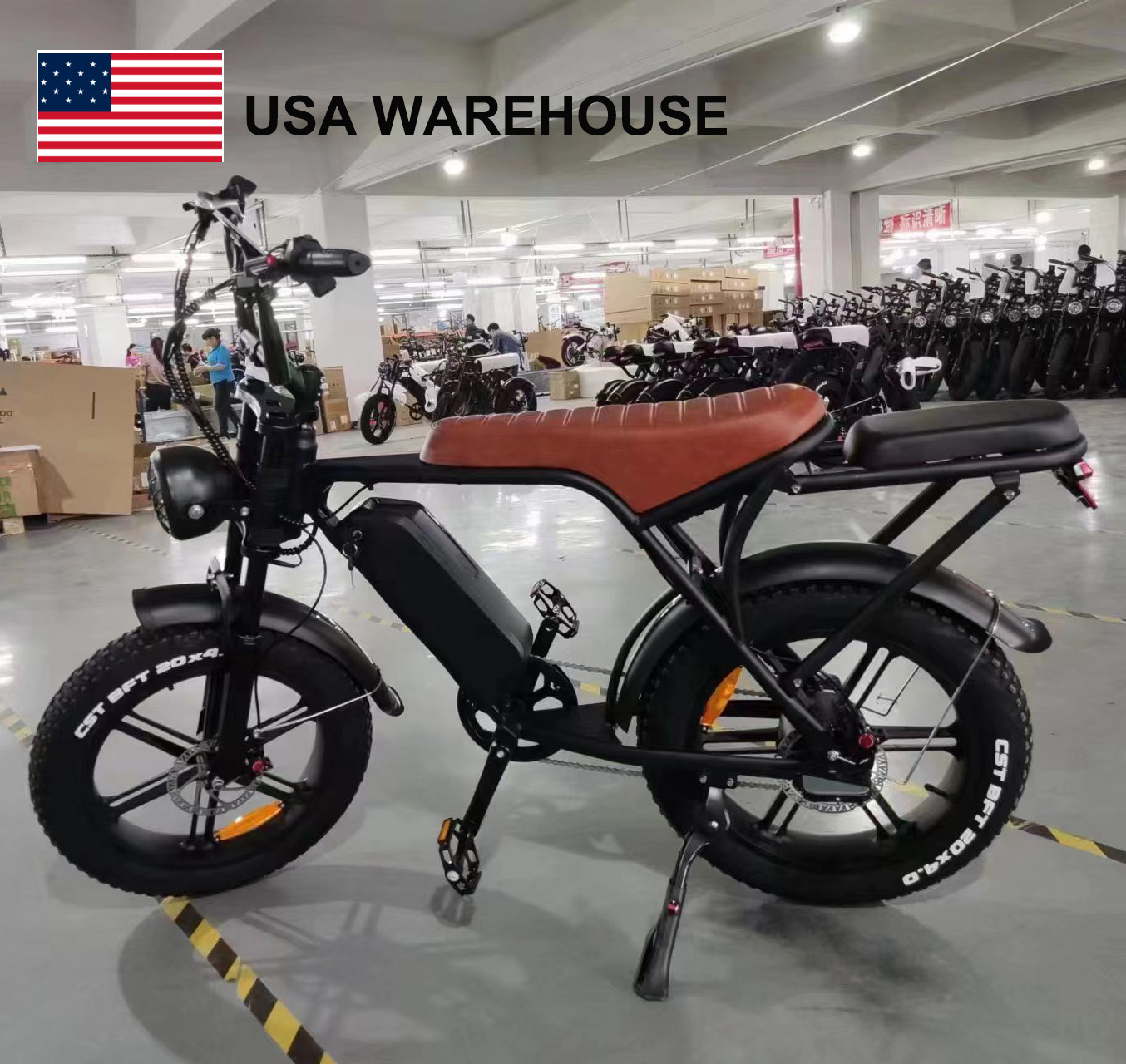 USA Warehouse Ouxi V8 Ebike 750W 48V motor bicycle 20*4inch beach cruiser 1000W electric dirt bikes