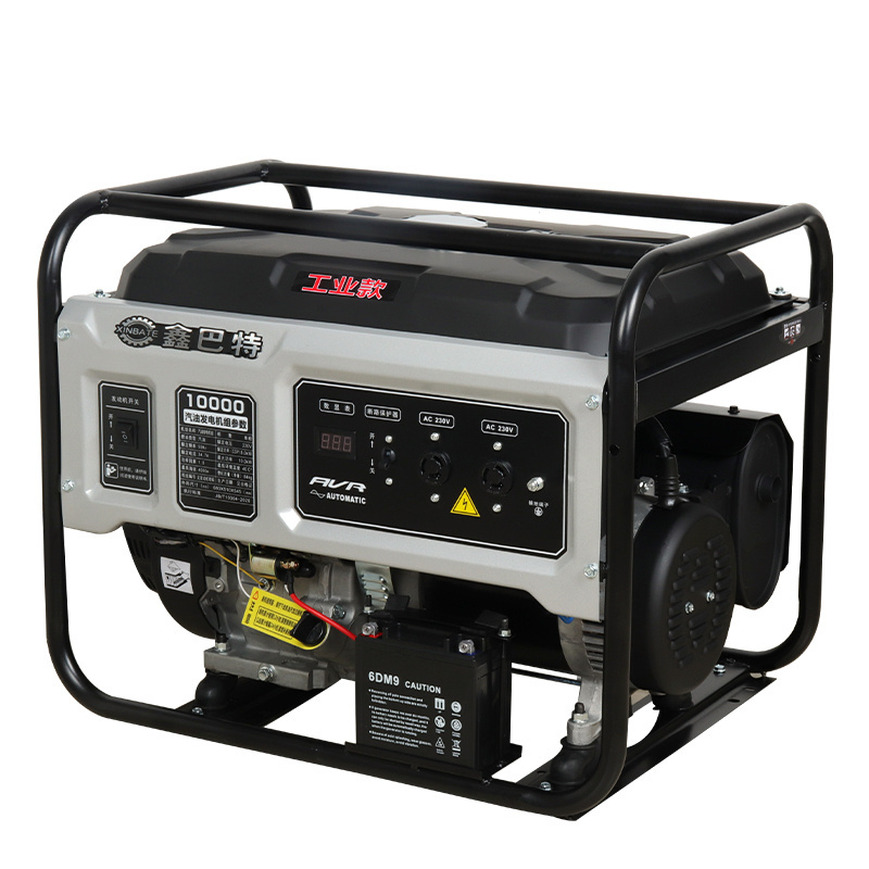 XINBATE Gasoline convenient outdoor small household generator 10KW single-phase 380v hand-pulled start magnetic power generator