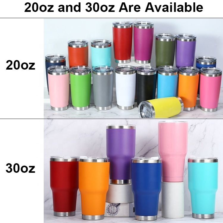 Wholesale 20 oz 30oz Stainless Steel Tumbler Hot And Cold Insulated Tumbler Metal Water Tumbler