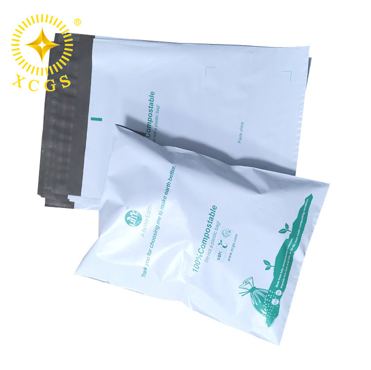 100% Biodegradable Self Adhesive Seal PLA Corn Starch Compostable Clothes Packaging Bag