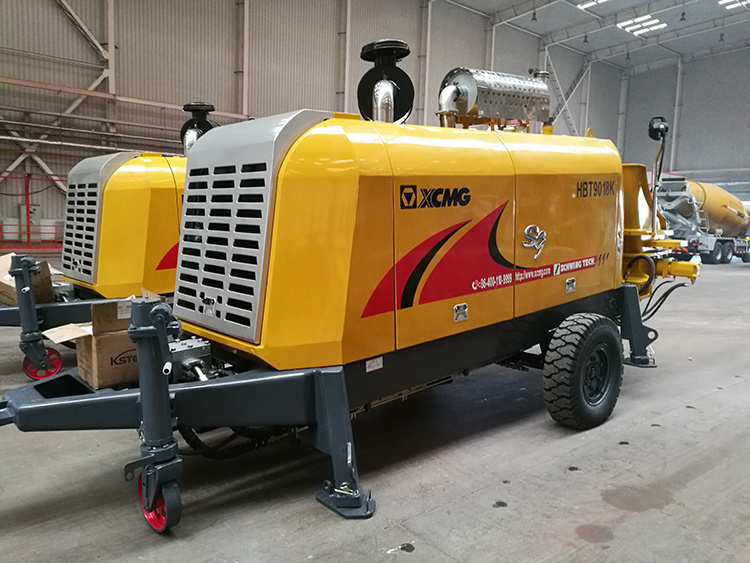 XCMG trailer concrete pump HBT9018K used concrete pump machine for sale