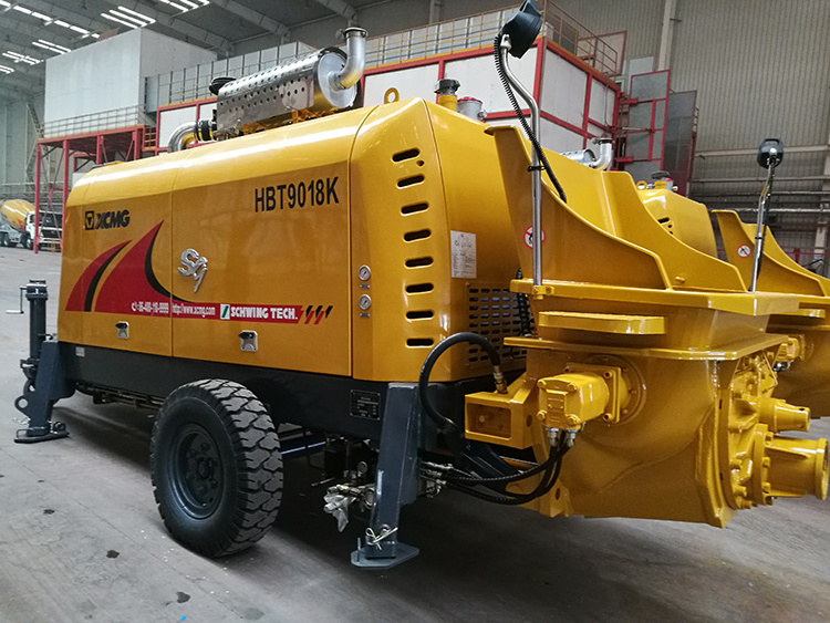 XCMG trailer concrete pump HBT9018K used concrete pump machine for sale