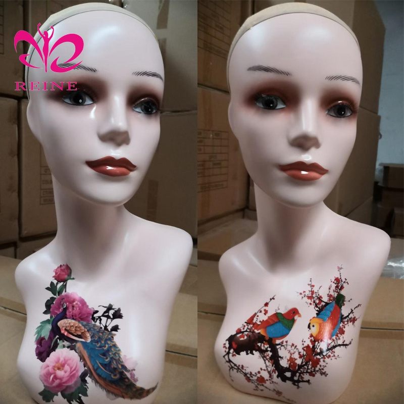 European beauty scarf hat display props mannequin wig with chinese styles  head realistic mannequin head