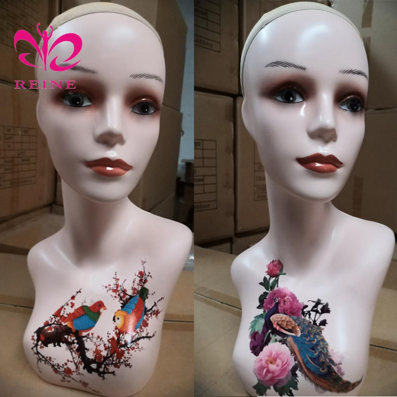 European beauty scarf hat display props mannequin wig with chinese styles  head realistic mannequin head