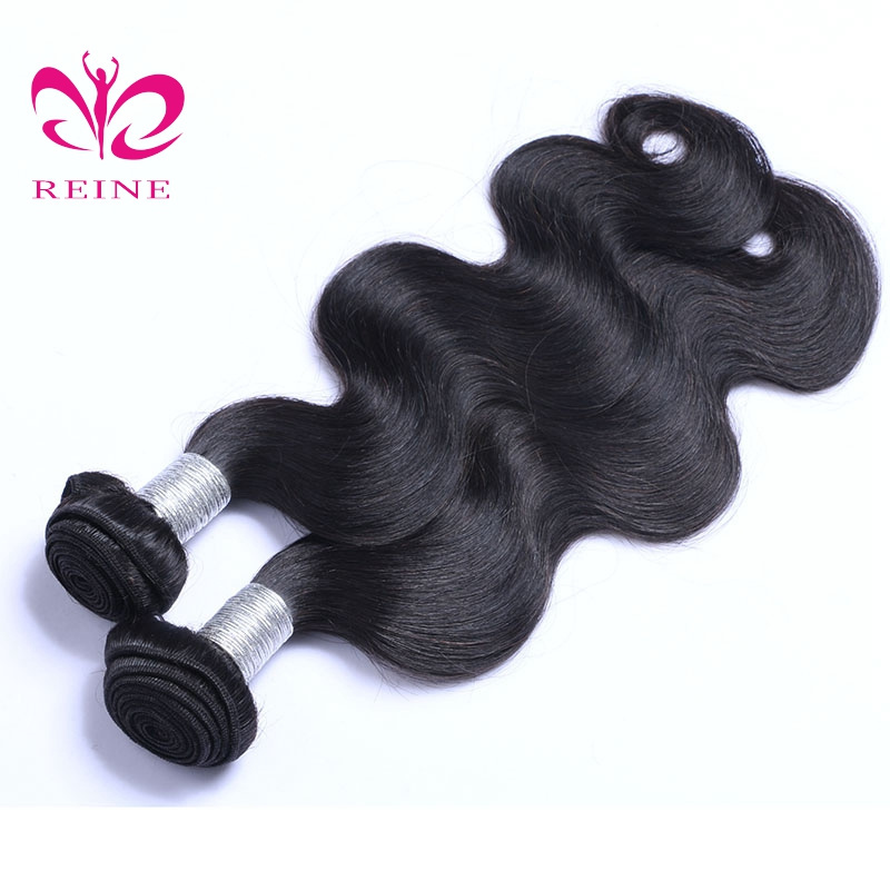 REINE 100% Human Hair Extensions Natural Color Indian Human Hair Weave Bundles Remy Hair weaving For Women