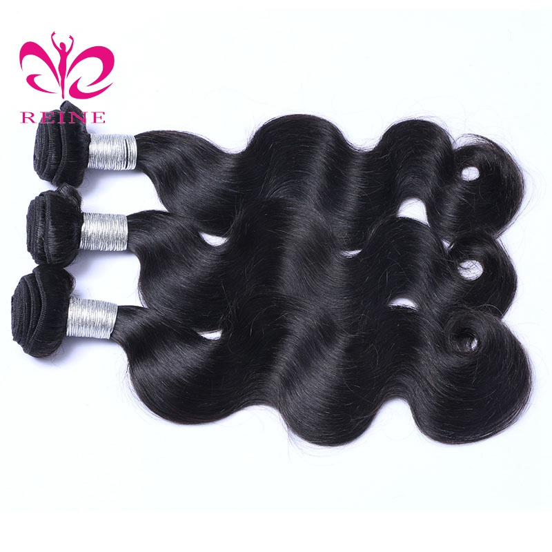 REINE 100% Human Hair Extensions Natural Color Indian Human Hair Weave Bundles Remy Hair weaving For Women