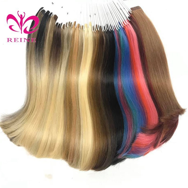 Mini Tape in Human Hair Extensions Natural Seamless Invisible SKin Weft 12