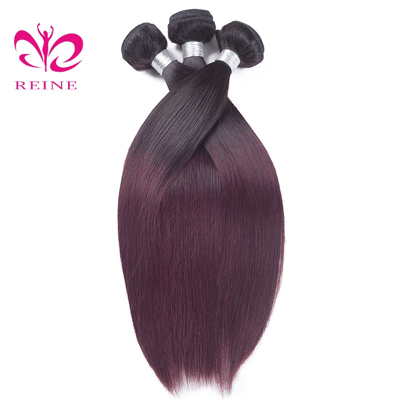 REINE fast shipping cheap virgin human hair extension 1b 99j weft wholesale price japan elgon hair color