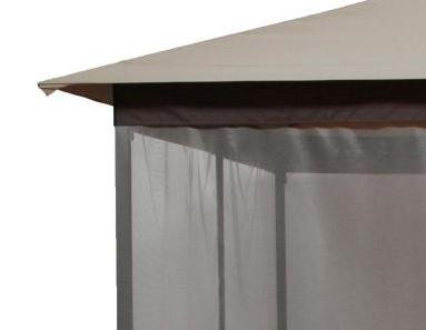 10' x 10' Outdoor  Gazebo with Zipped Curtain Sidewalls,2-Tier Steel Frame Gazebo for Patio