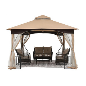 High Quality Morden BBQ Party  Polycarbonate Roof  Luxury Aluminium PC top Garden Outdoor Gazebos