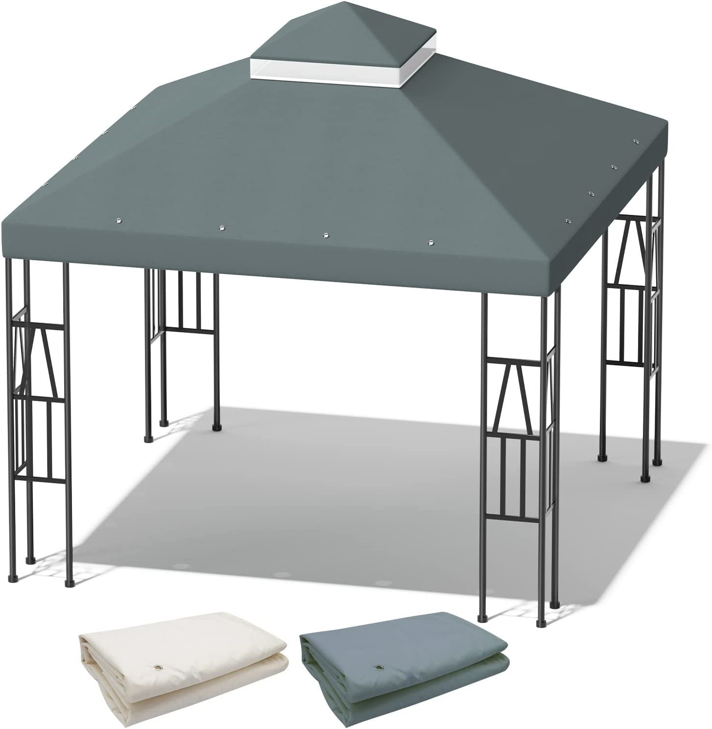 Hot Selling Sun Shade Waterproof Aluminium Pavilion Garden Gazebos Outdoor Awning Pergola Hardtop Gazebo