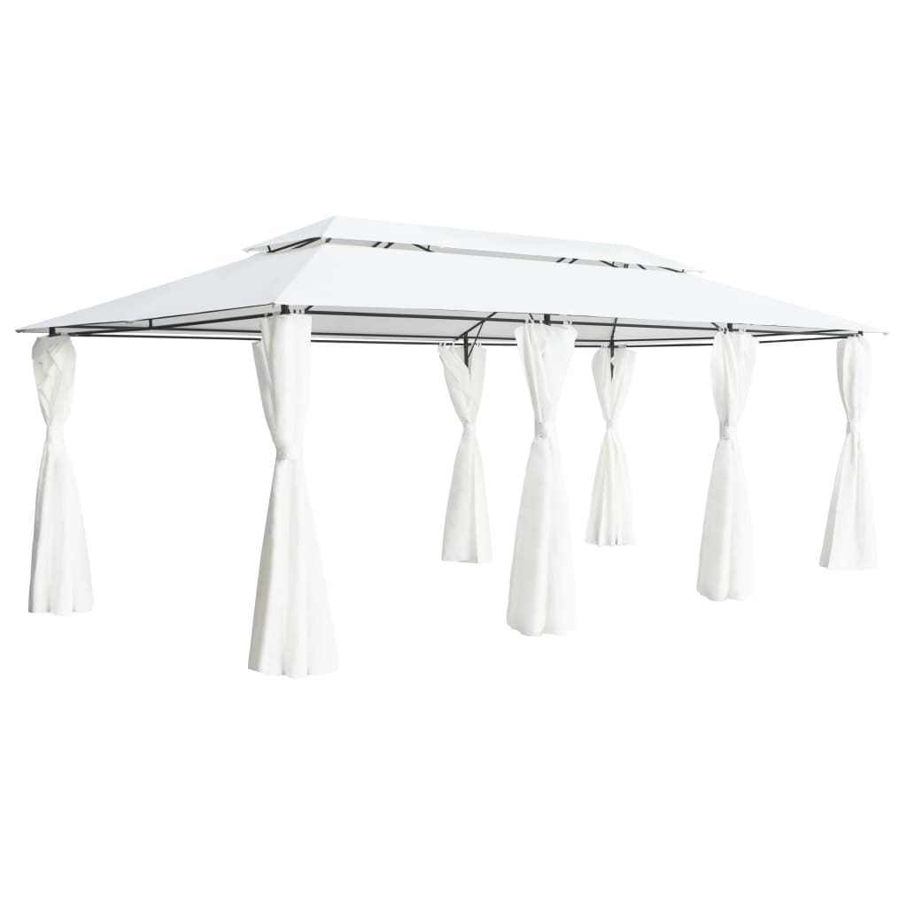 Hot sale luxury garden canopy cover backyard gazebo outdoor with rot aluminum proof curtain