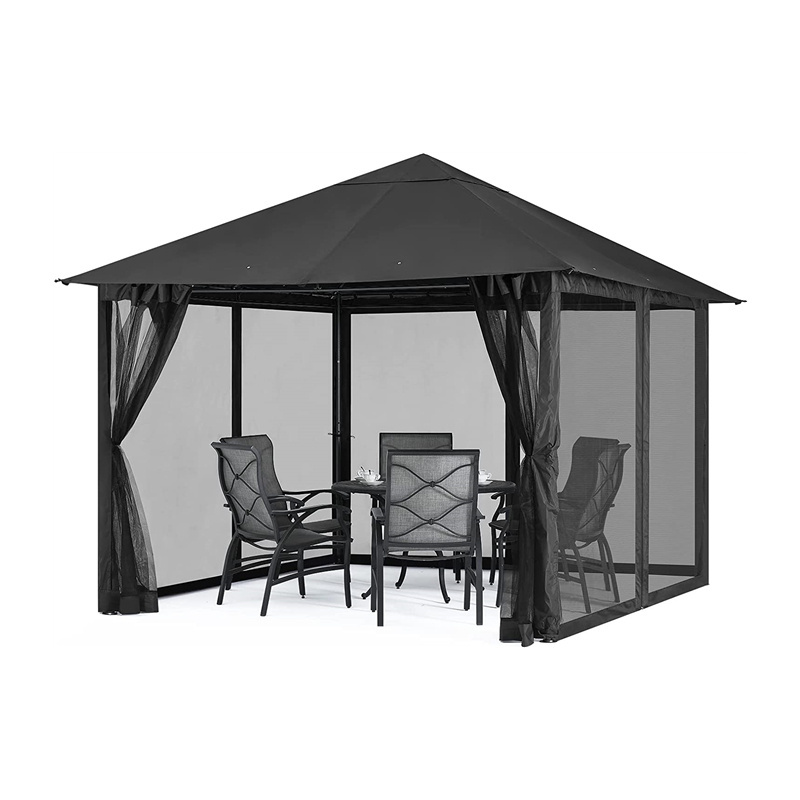 Lawn Garden Backyard and Deck 10x10 FT Outdoor Patio Gazebo Canopy with Mosquito Netting