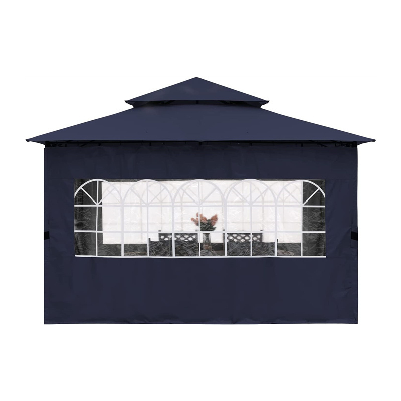 Hot Sale Family Party Use Iron Patio Gazebo Outdoor With Church Window Side Walls