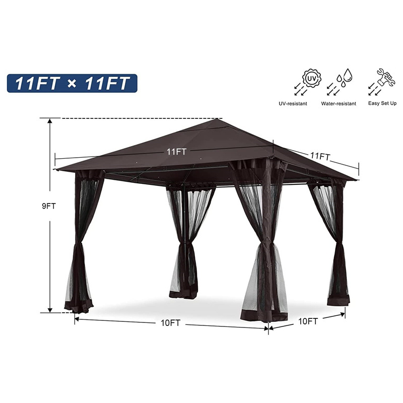 Lawn Garden Backyard 10x10 FT Waterproof Outdoor Patio Gazebo Canopy for Garden Furniture