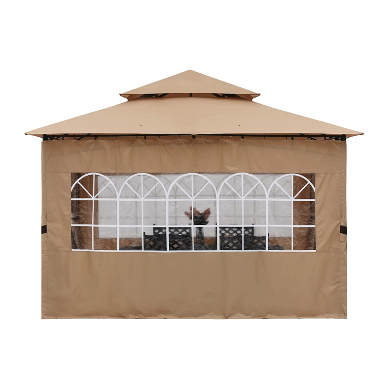 10x10 ft Outside Waterproof Family Party Use Iron Church Window Side Walls Patio Outdoor Gazebo