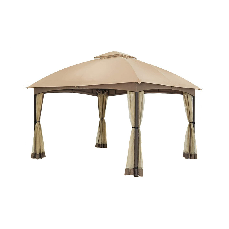 10x12 Two-Tier Vented Top for Backyard Garden Lawn Patio Dome Gazebo with Mosquito Netting